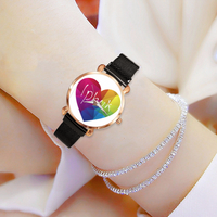 Iphuk Big Heart Multicolor Women’s Magnetic Buckle Quartz Wrist Watch[Premium Gift Box]