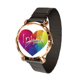 Iphuk Big Heart Multicolor Women’s Magnetic Buckle Quartz Wrist Watch[Premium Gift Box]