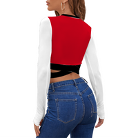 Iphuk Strappy Long Sleeve Cropped Top