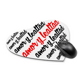 Iphuk amor y lealtad/love n loyalty Heart-Shaped Mouse Pad, Non-Slip Base for Computer, Laptop, Home, Office 8.7" x 8"