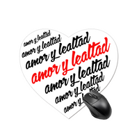 Iphuk amor y lealtad/love n loyalty Heart-Shaped Mouse Pad, Non-Slip Base for Computer, Laptop, Home, Office 8.7" x 8"