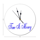 Time is Money Scale-Free Wall Clock Silent Round Wall Clock Bedroom Living Room Home Decor