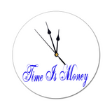 Time is Money Scale-Free Wall Clock Silent Round Wall Clock Bedroom Living Room Home Decor