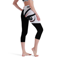 Iphuk Cropped Leggings High Waist Stretch Workout Running Printed Leggings