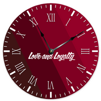 [Made in USA] Iphuk Love and Loyalty Modern Simplicity Wooden Clock Silent Round Wall Clock Bedroom Living Room Home Decor15?x15"