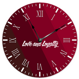 [Made in USA] Iphuk Love and Loyalty Modern Simplicity Wooden Clock Silent Round Wall Clock Bedroom Living Room Home Decor15?x15"