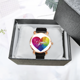 Iphuk Big Heart Multicolor Women’s Magnetic Buckle Quartz Wrist Watch[Premium Gift Box]