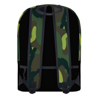 Iphuk Camo Leather Full Print Backpack Travel Laptop Backpack