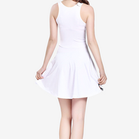 Iphuk Logo Women's Sleeveless Midi Casual Flared Skater Dress