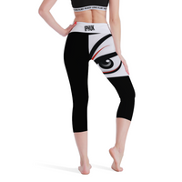 Iphuk Cropped Leggings High Waist Stretch Workout Running Printed Leggings